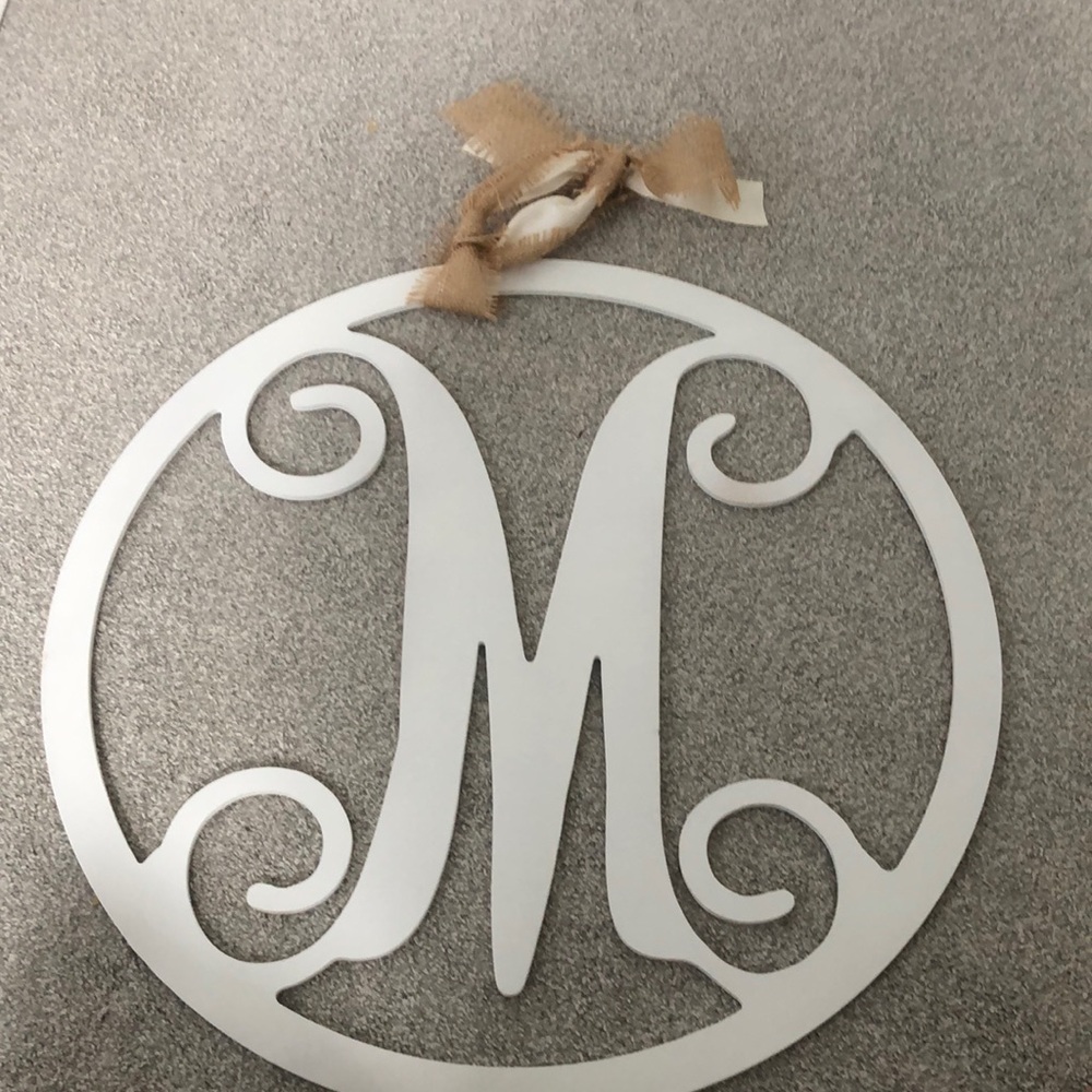 M pottery barn sign